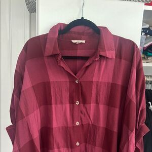 Boutique Entro Oversized Button-Up Top